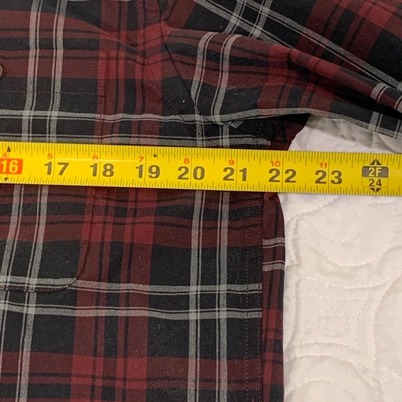ORVIS Longsleeve Button Down Heavy Red Black Plaid Shirt Size Medium EUC. - Picture 5 of 11